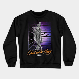 Krishna Statue 80s Style Crewneck Sweatshirt